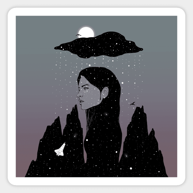 If My Dark Cloud Were Full of Stars Sticker by normanduenas